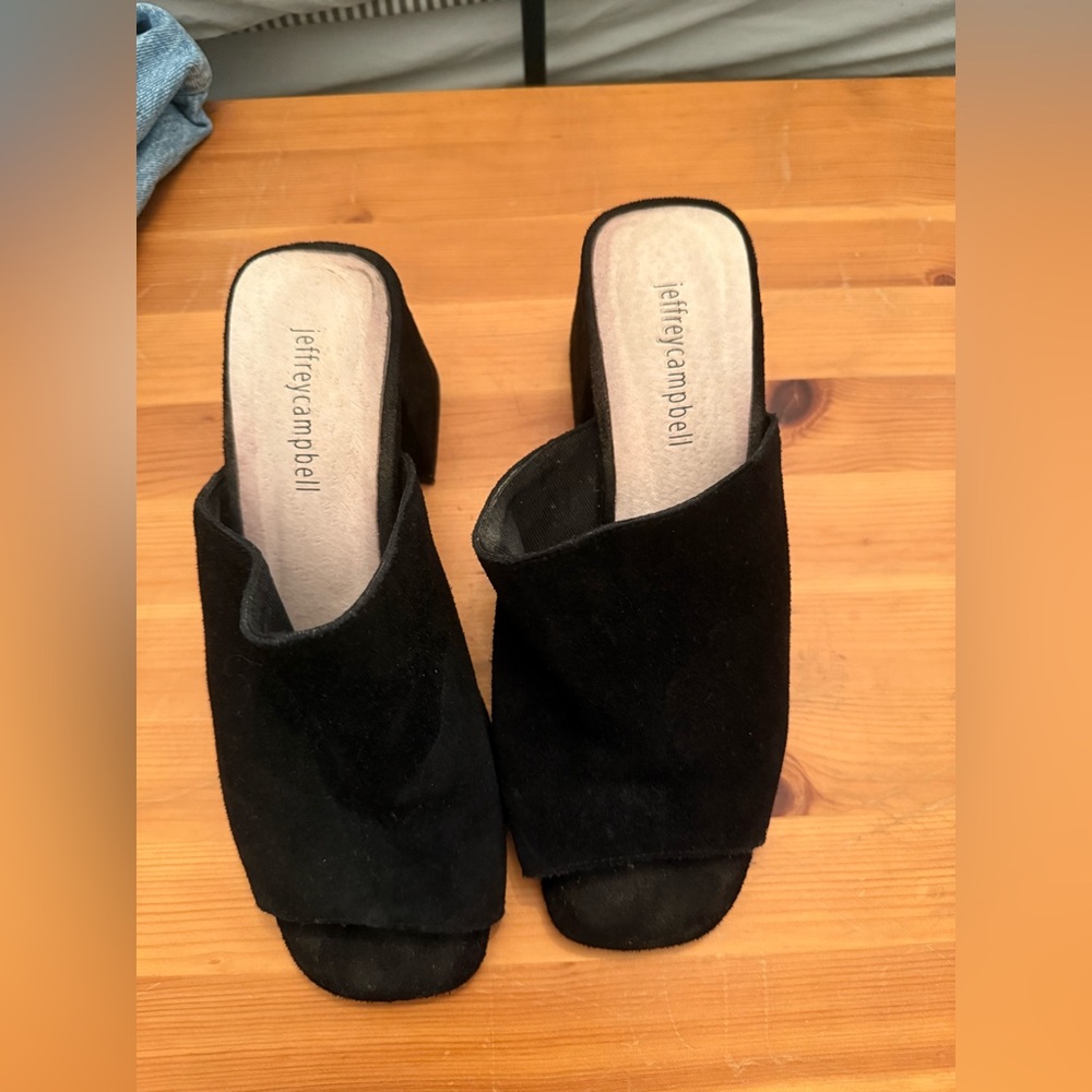 Jeffrey Campbell Suede Heeled Mules